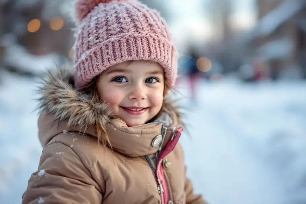 Fotografia di Bambina sulla neve