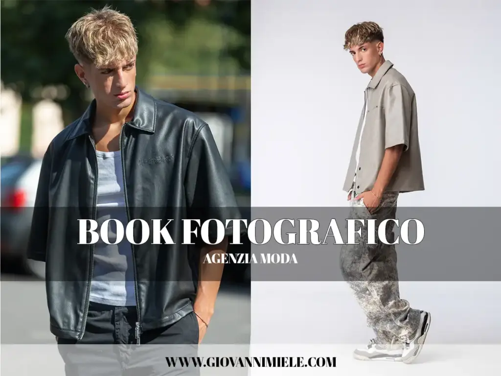 Ragazzo in posa per un book fotografico agenzia moda